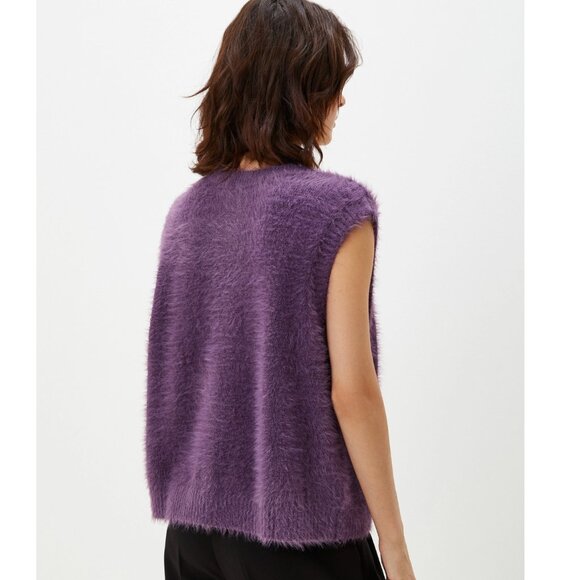 NWT VANS  Roger Sweater Vest In Plum Fuzzy Large - Picture 4 of 12